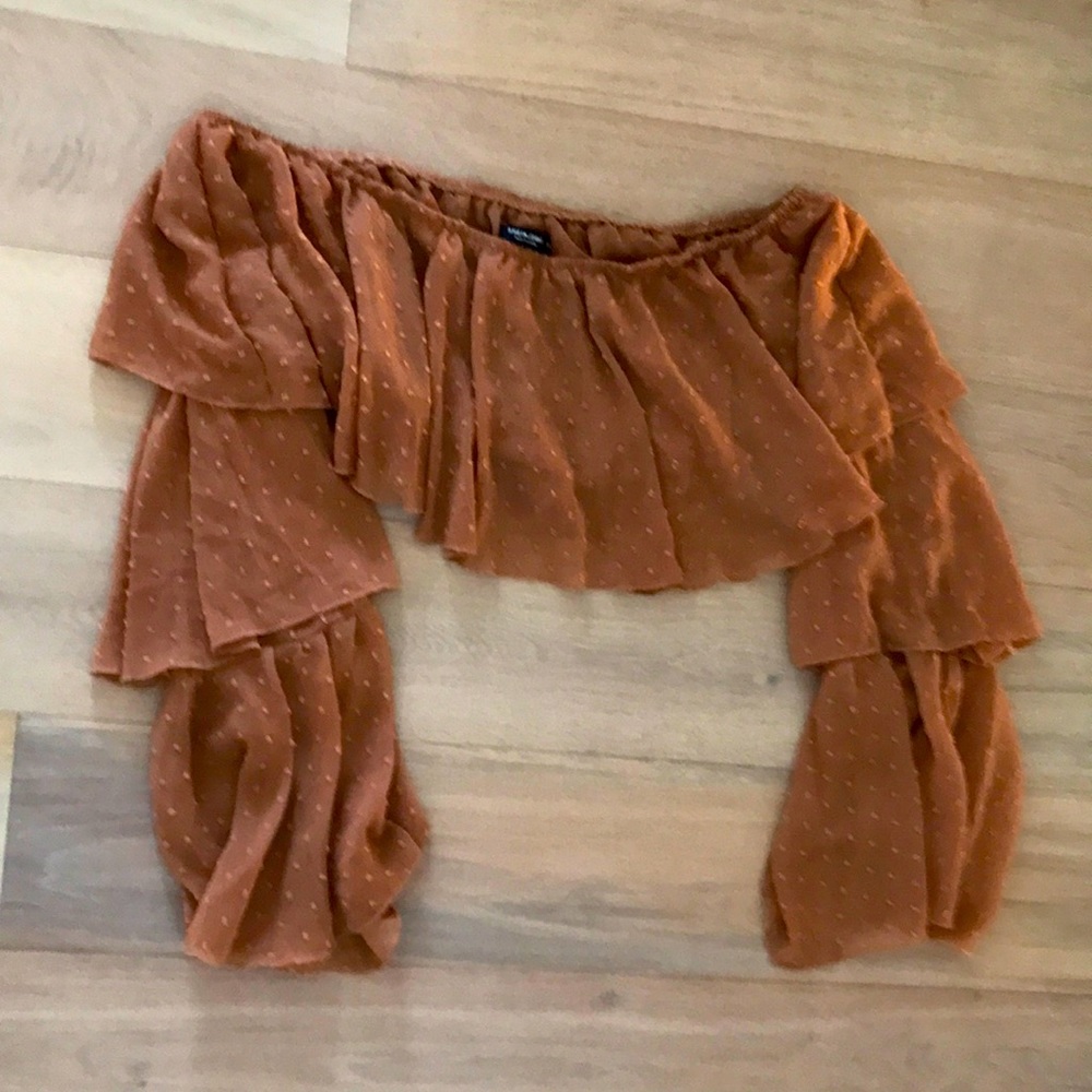 brown crop top